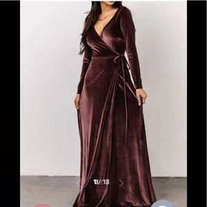 Baltic Born Esmeralda Velvet Wrap Dress, size XL